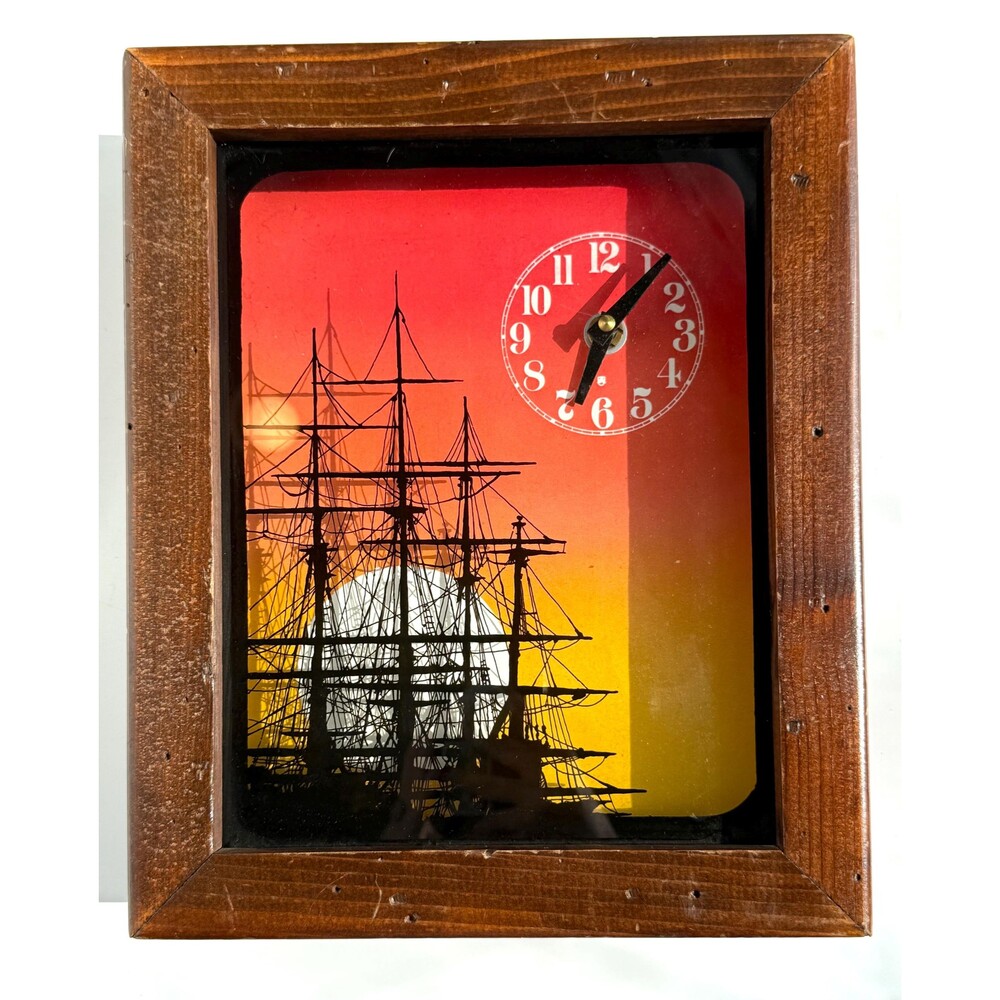 Mod Nautical Sunset Clock, Mod Wall Decor - Picture 11 of 16